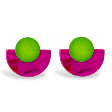 Pendientes Abanico Bicolor